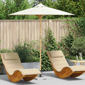 vidaXL Parasolka ogrodowa Kremowa biel Ø 217 x 230 cm Bambus