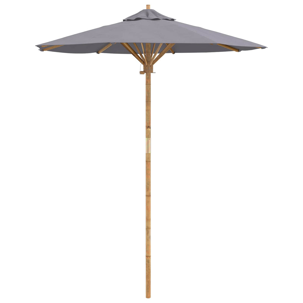 vidaXL Parasolka ogrodowa Ciemnoszary Ø 180 x 230 cm Bambus