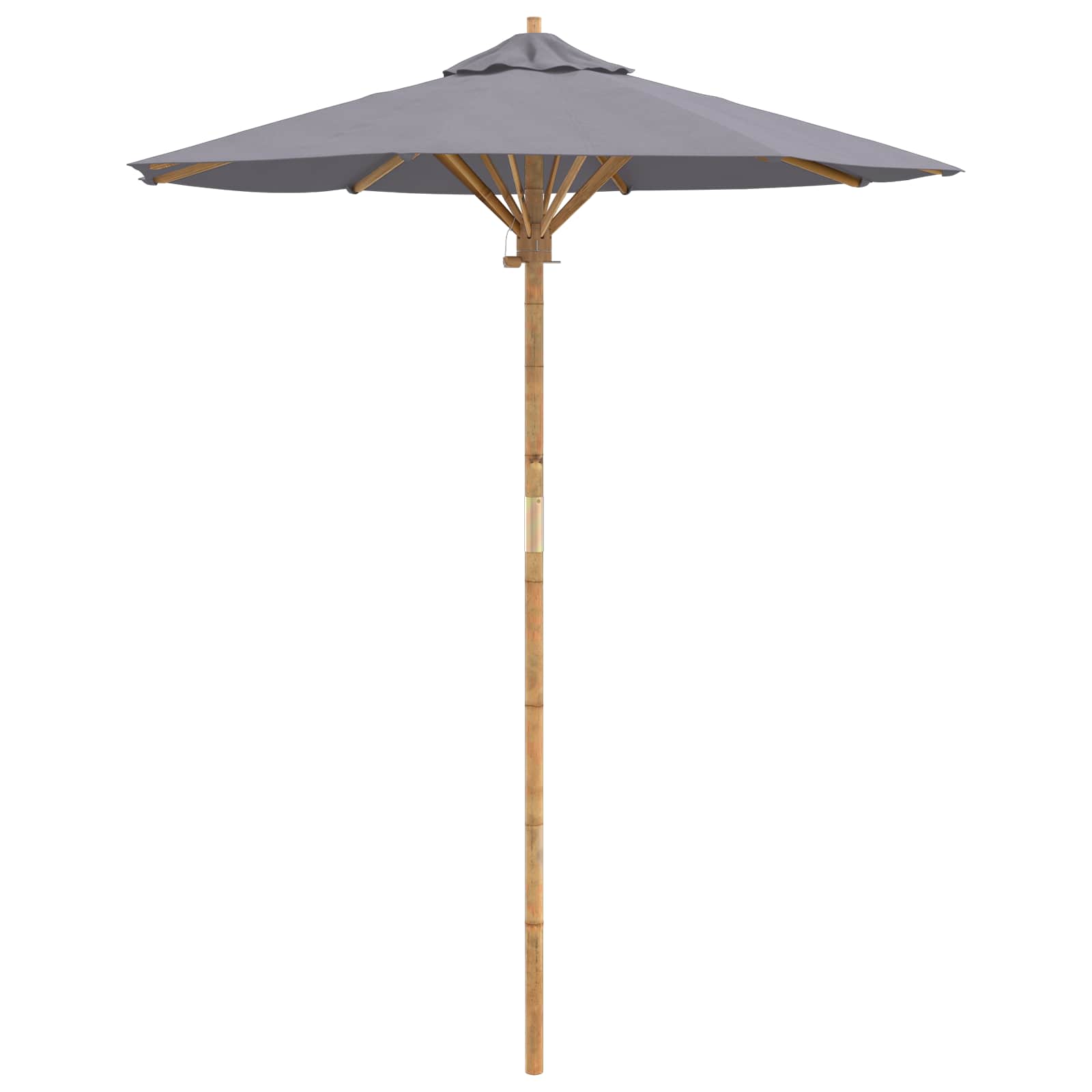 vidaXL Parasolka ogrodowa Ciemnoszary Ø 180 x 230 cm Bambus