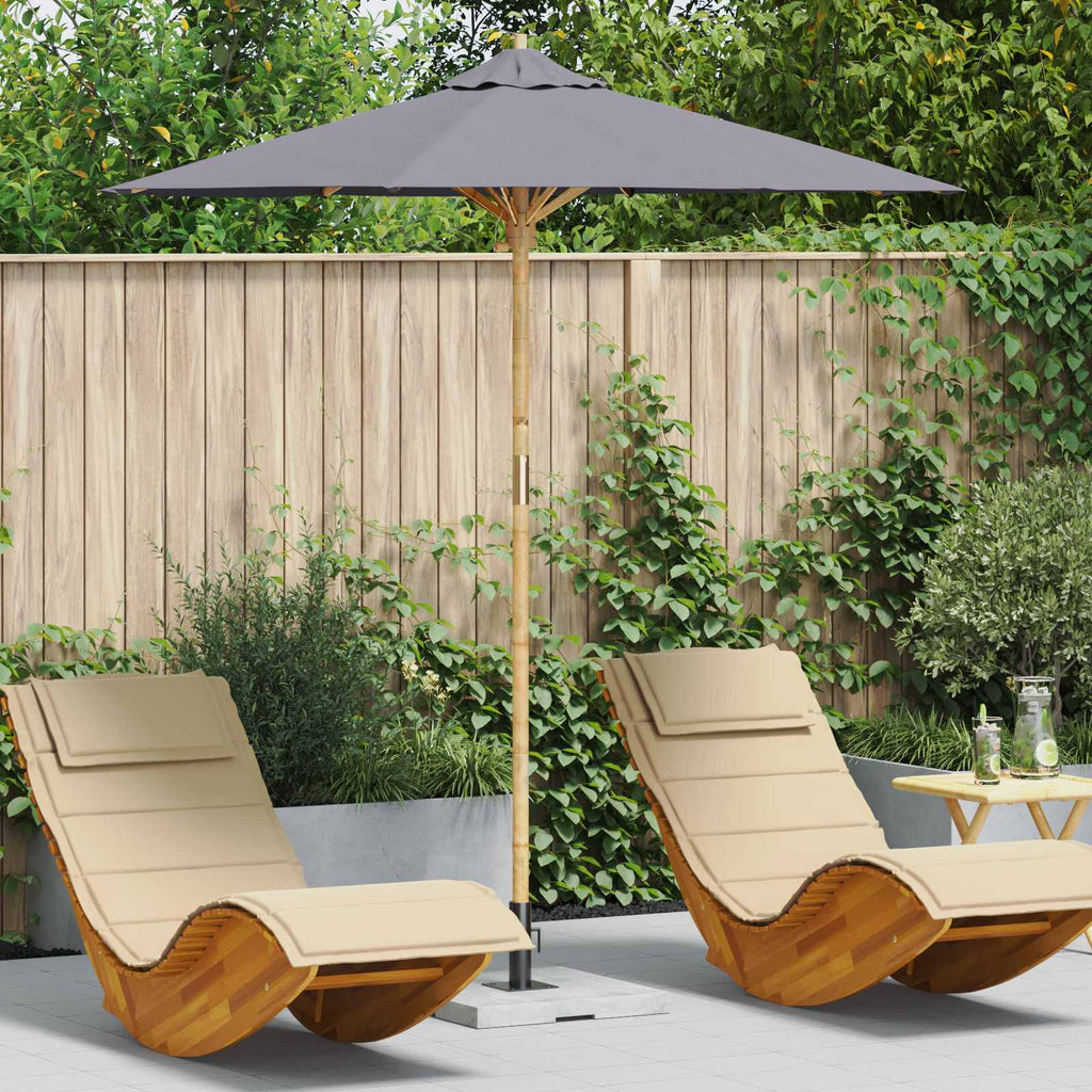 vidaXL Parasolka ogrodowa Ciemnoszary Ø 217 x 230 cm Bambus