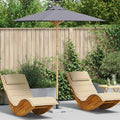 vidaXL Parasolka ogrodowa Ciemnoszary Ø 217 x 230 cm Bambus