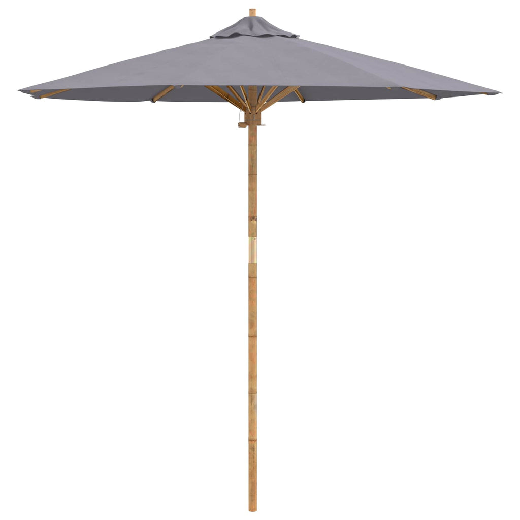 vidaXL Parasolka ogrodowa Ciemnoszary Ø 217 x 230 cm Bambus