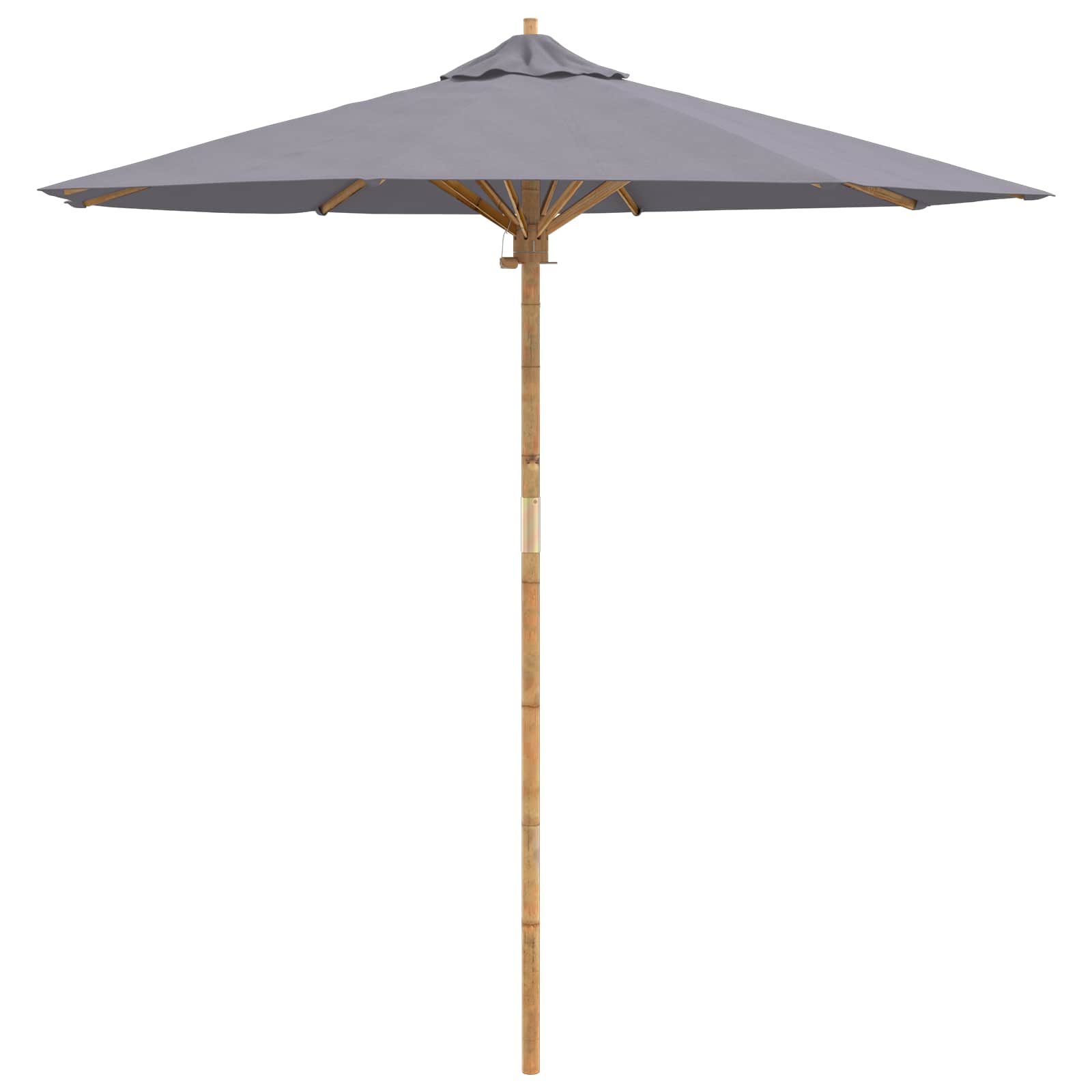 vidaXL Parasolka ogrodowa Ciemnoszary Ø 217 x 230 cm Bambus