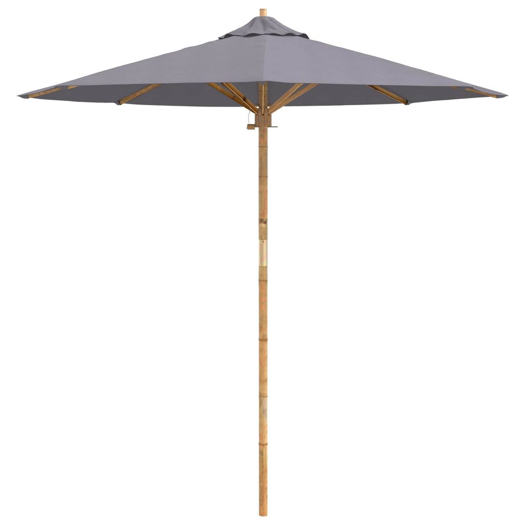 vidaXL Parasolka ogrodowa Ciemnoszary Ø 217 x 230 cm Bambus