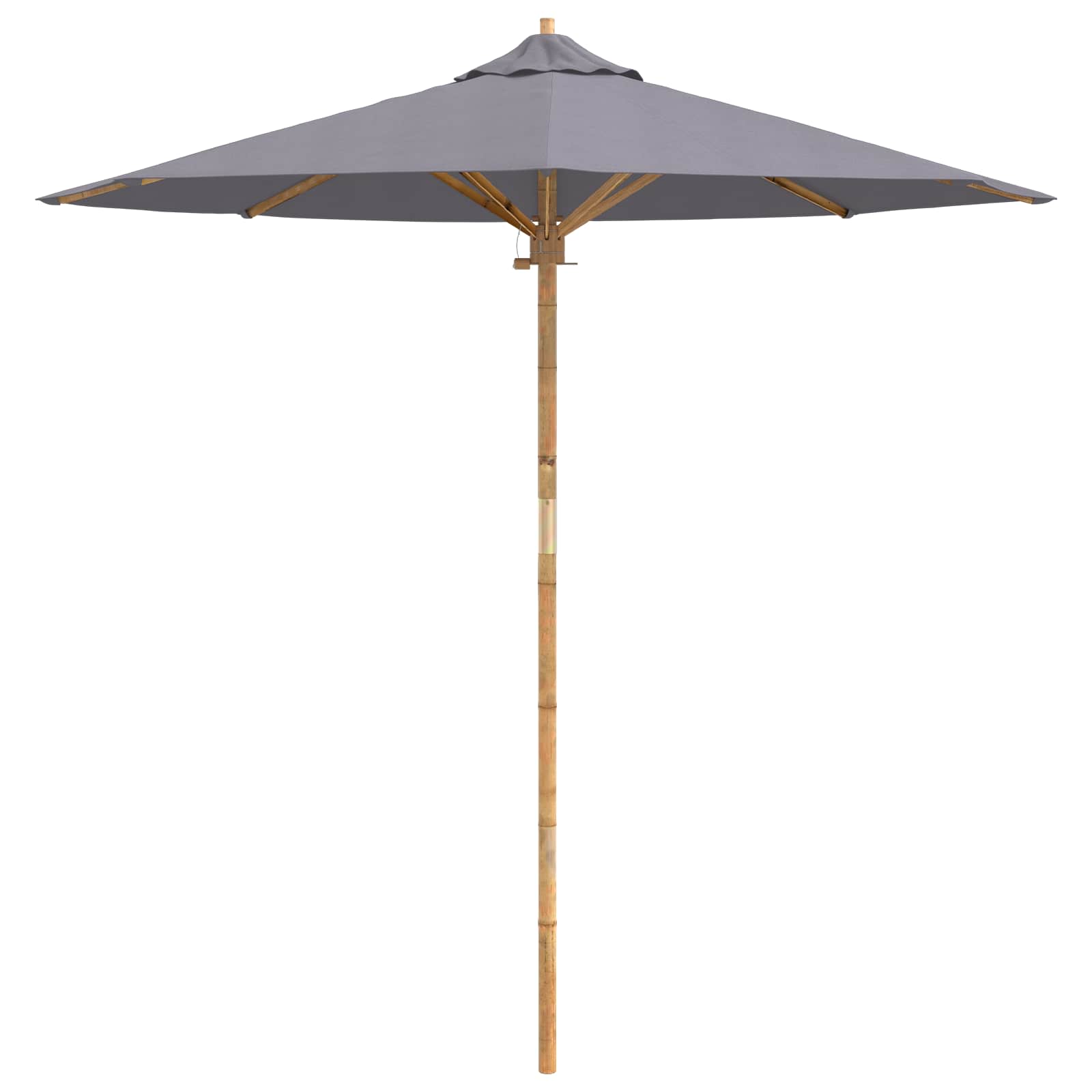 vidaXL Parasolka ogrodowa Ciemnoszary Ø 217 x 230 cm Bambus
