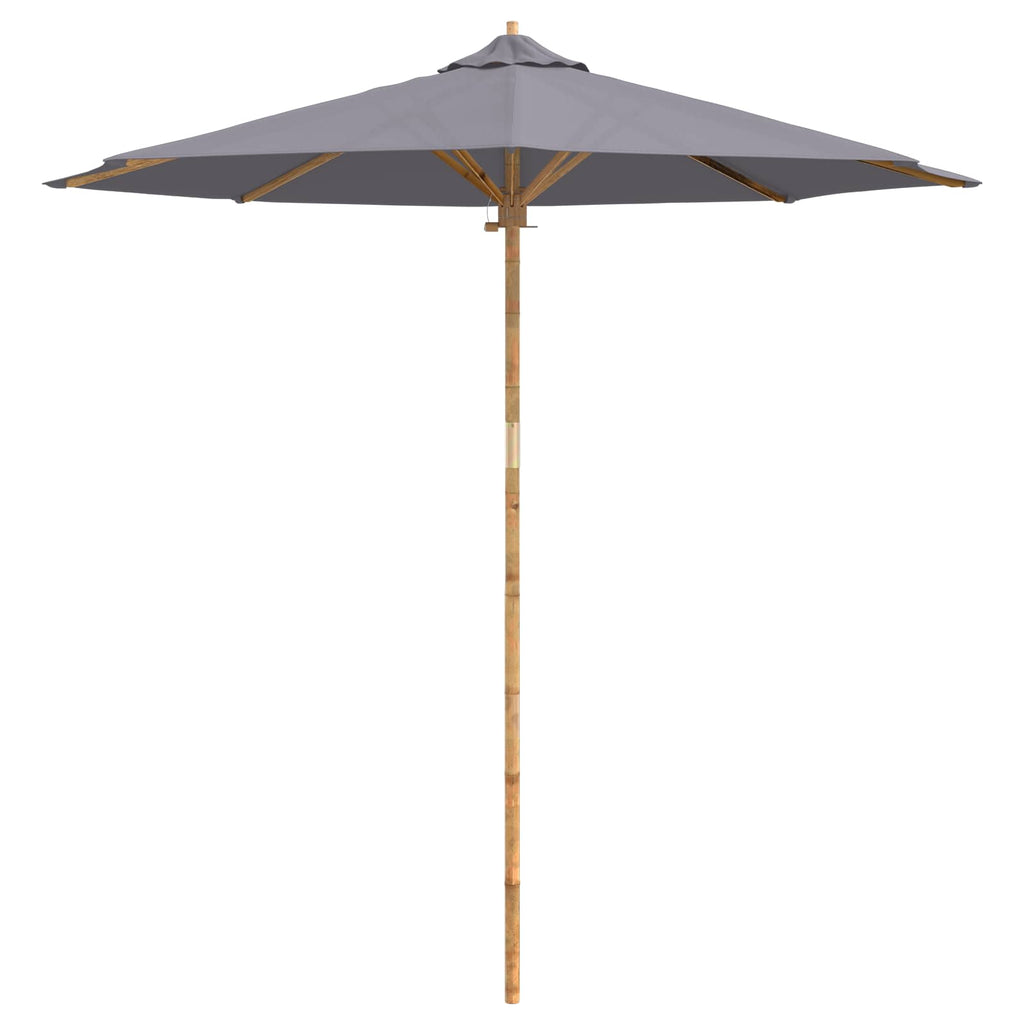 vidaXL Parasolka ogrodowa Ciemnoszary Ø 240 x 260 cm Bambus