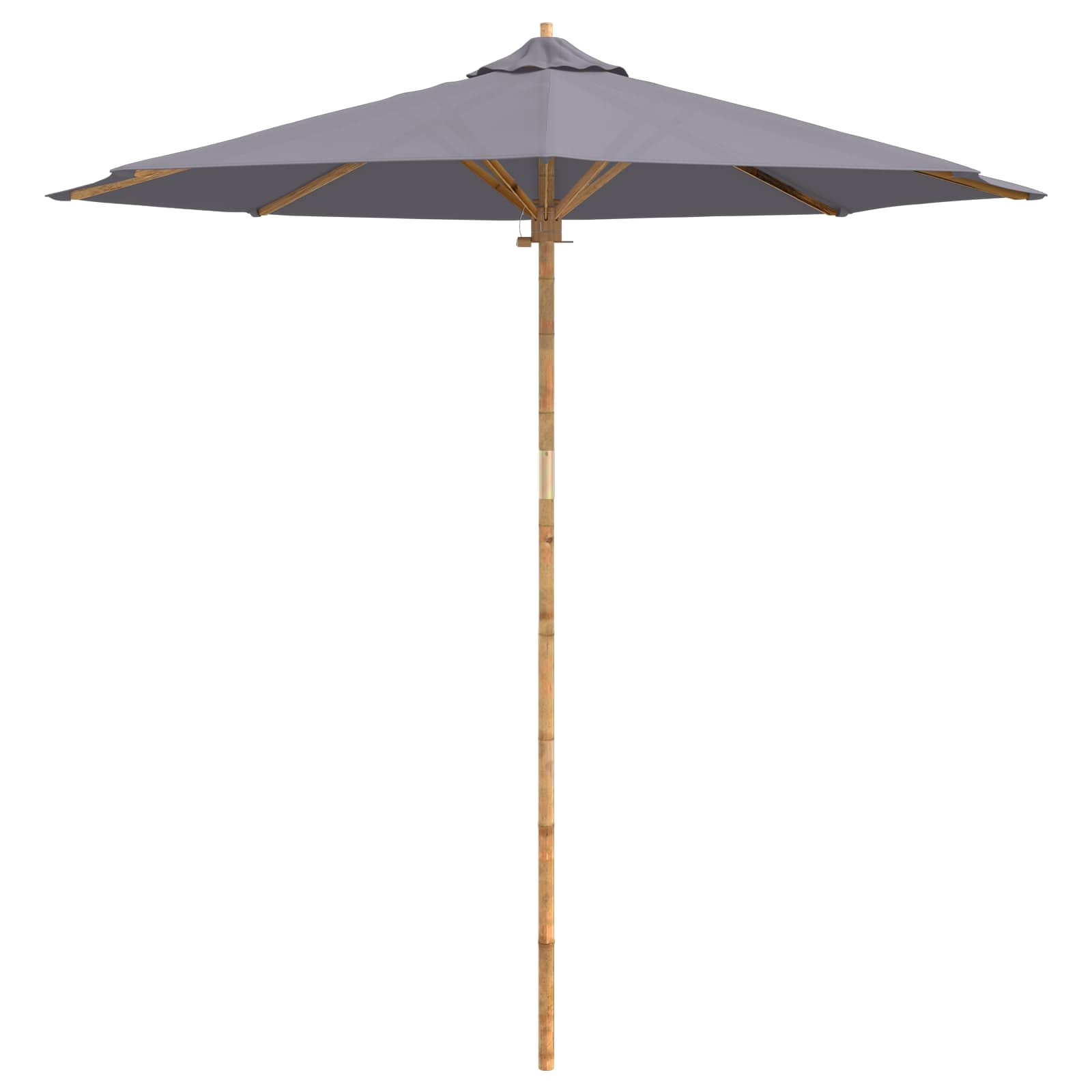 vidaXL Parasolka ogrodowa Ciemnoszary Ø 240 x 260 cm Bambus