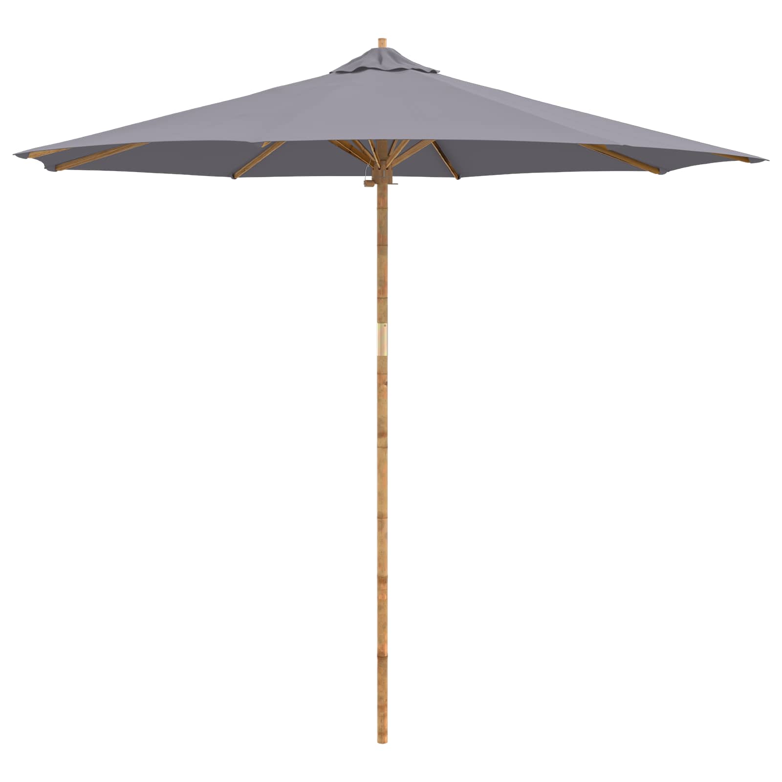 vidaXL Parasolka ogrodowa Ciemnoszary Ø 270 x 260 cm Bambus