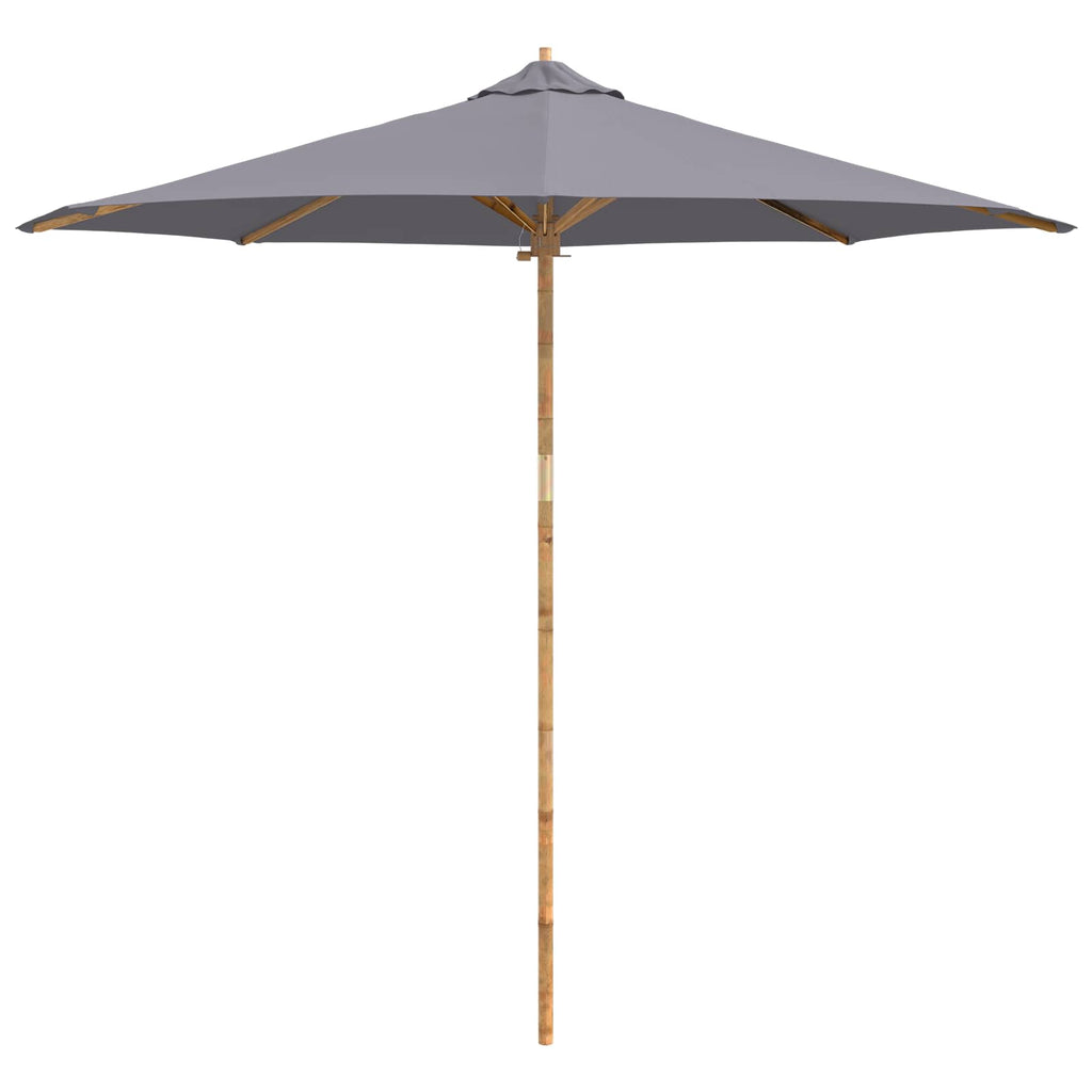 vidaXL Parasolka ogrodowa Ciemnoszary Ø 270 x 260 cm Bambus