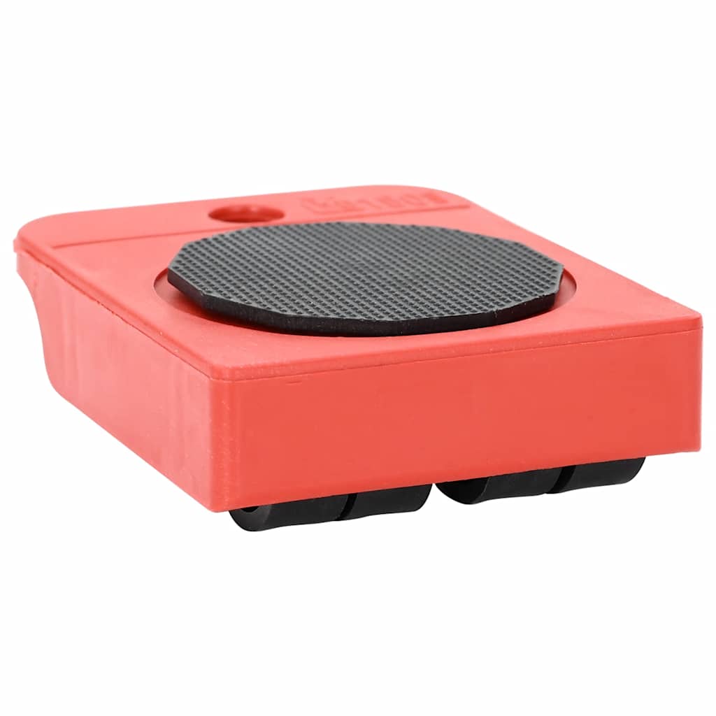 vidaXL Rolki meblowe 8 szt. z podnośnikami czerwone 9,8x7,5x3 cm 150 kg