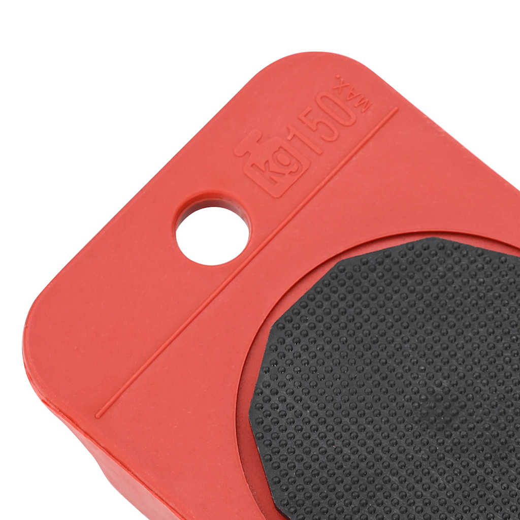 vidaXL Rolki meblowe 8 szt. z podnośnikami czerwone 9,8x7,5x3 cm 150 kg