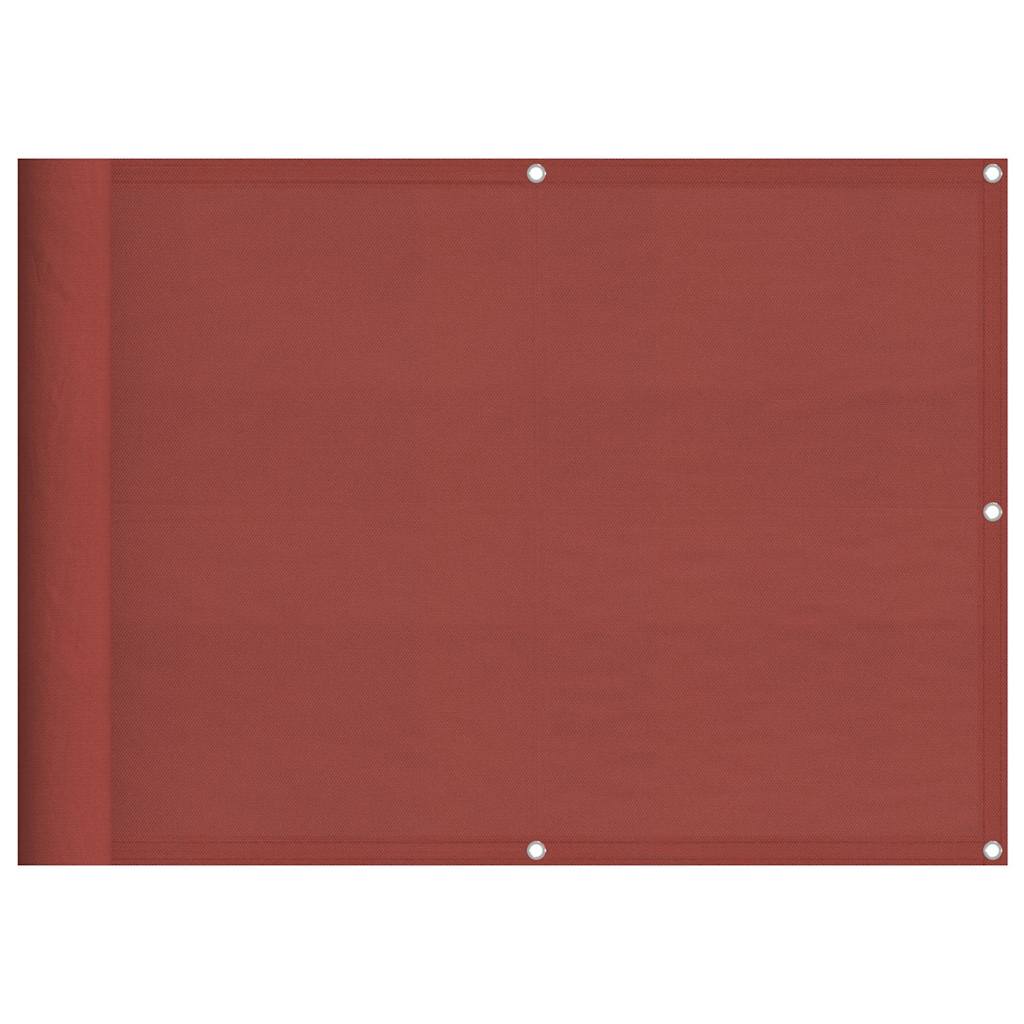vidaXL Parawan balkonowy terakota 75x800 cm 100% poliester Oxford