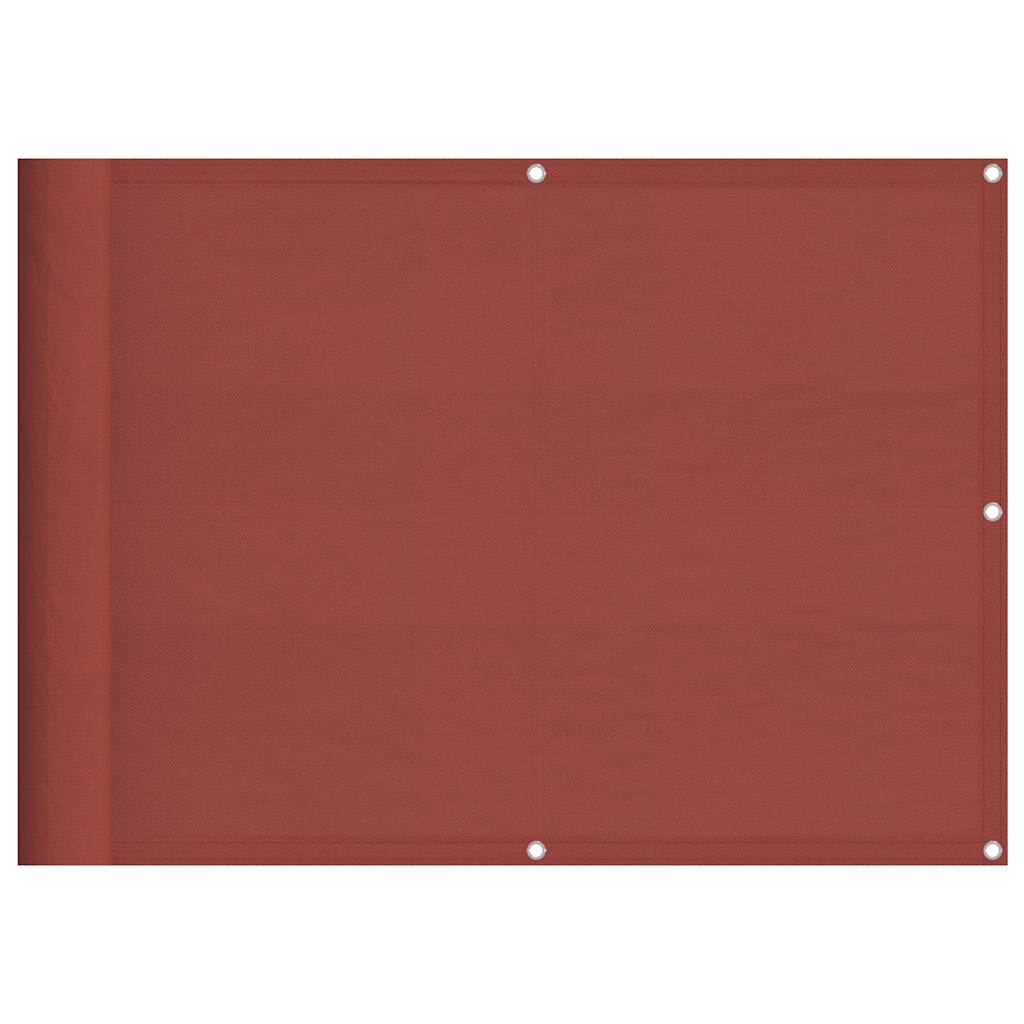 vidaXL Parawan balkonowy terakota 75x1000 cm 100% poliester Oxford