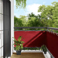 vidaXL Parawan balkonowy czerwony 75x1000 cm 100% poliester Oxford