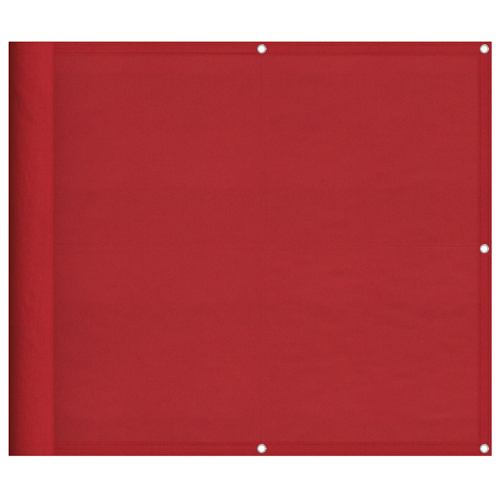 vidaXL Parawan balkonowy czerwony 90x800 cm 100% poliester Oxford