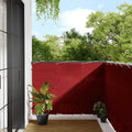 vidaXL Parawan balkonowy czerwony 120x700 cm 100% poliester Oxford