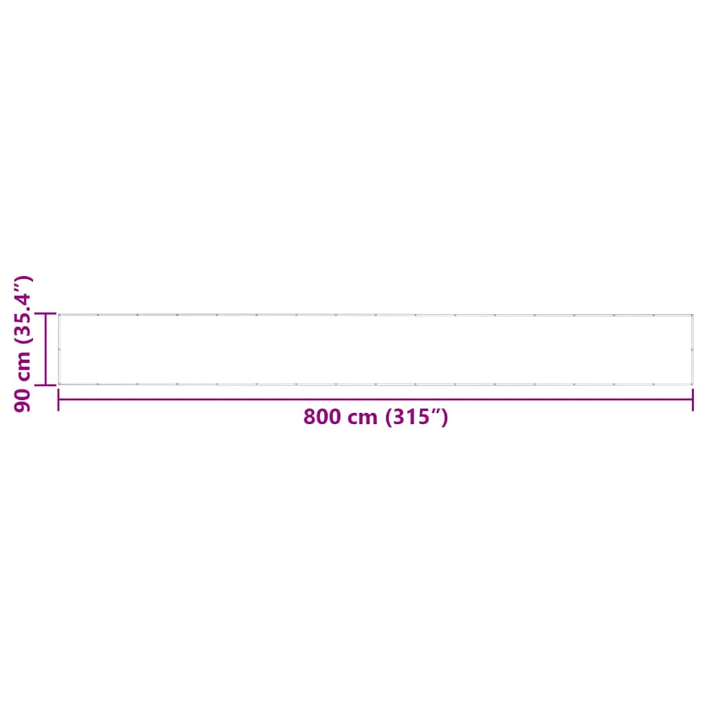 vidaXL Parawan balkonowy pomarańczowy 90x800 cm 100% poliester Oxford