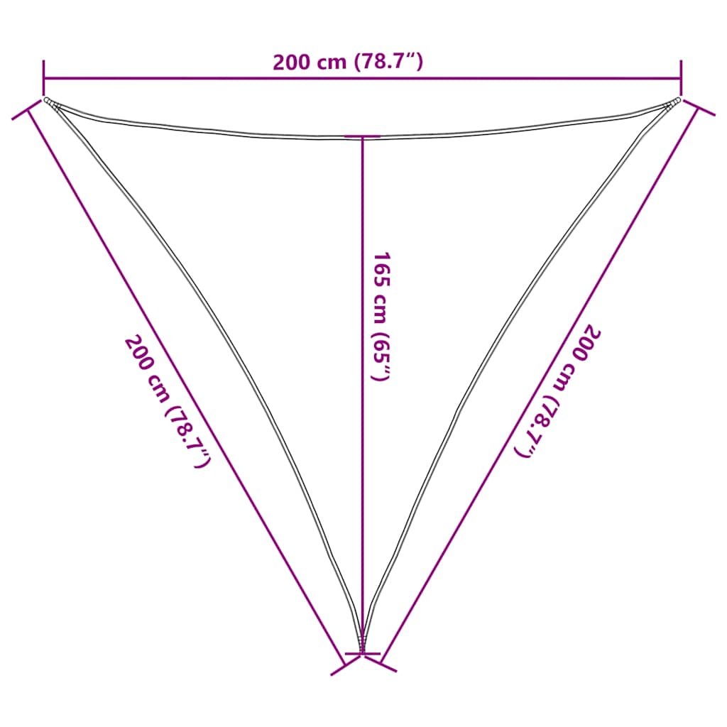 vidaXL Żagiel przeciwsłoneczny terakota 2x2x2 m 100% poliester Oxford