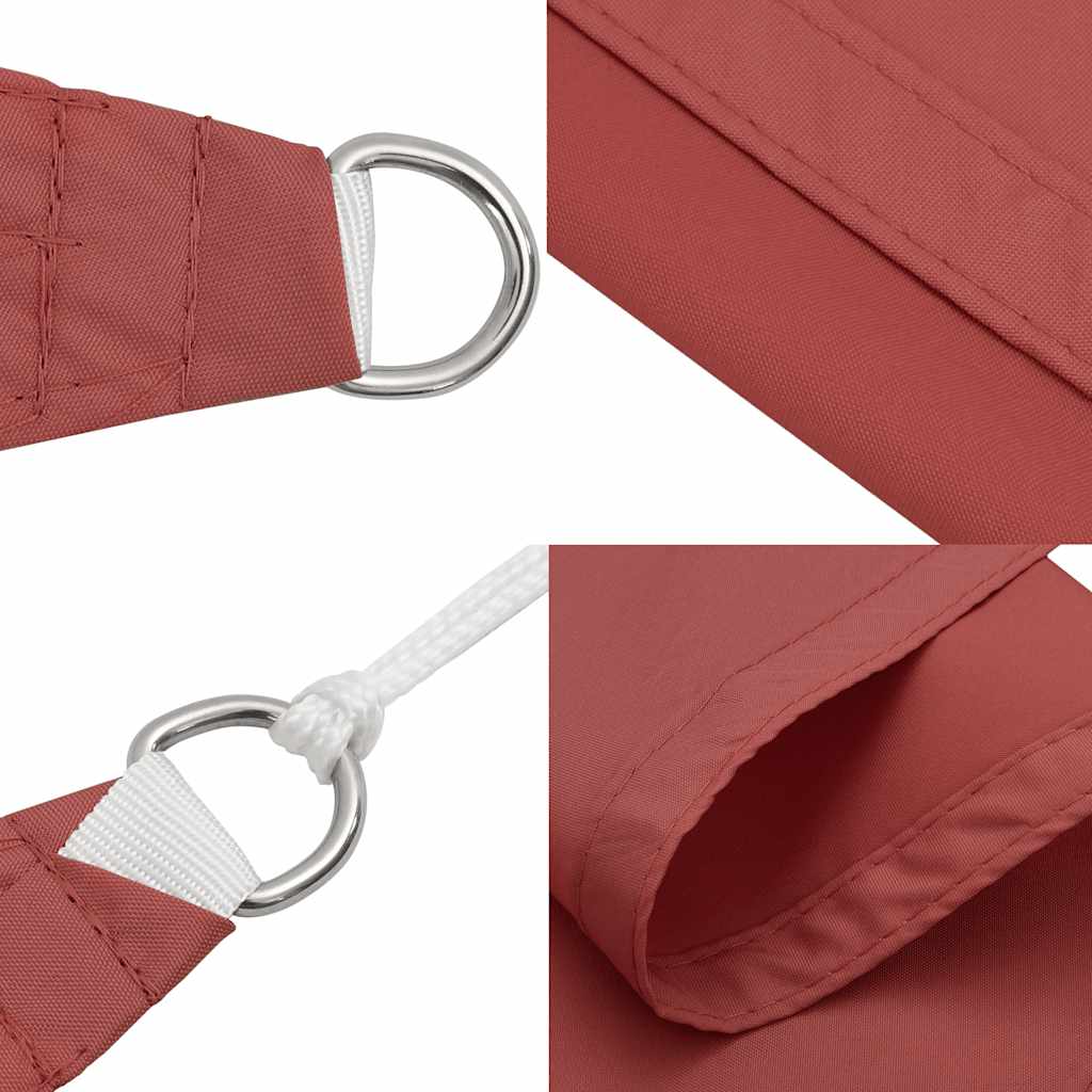 vidaXL Żagiel przeciwsłoneczny terakota 7x5x5 m 100% poliester Oxford