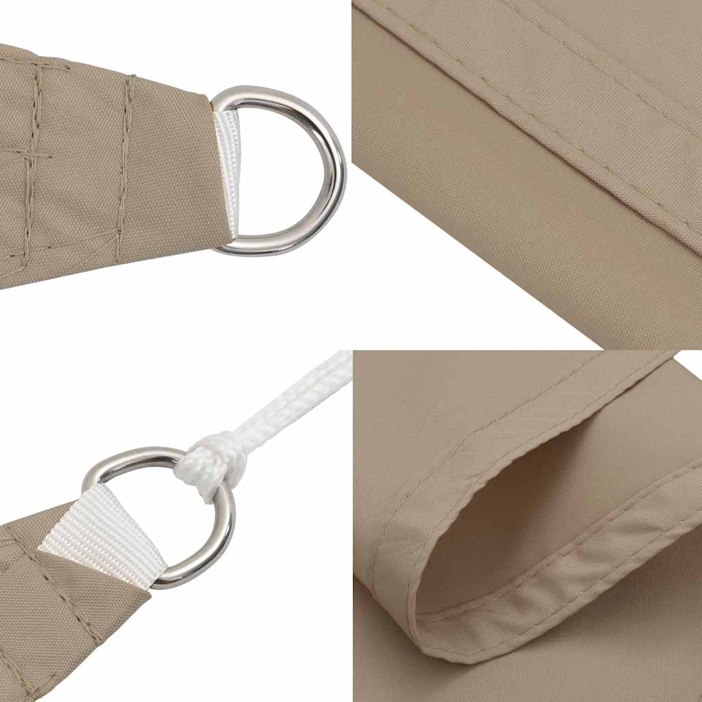 vidaXL Żagiel przeciwsłoneczny Taupe 2x2x2 m 100% poliester Oxford