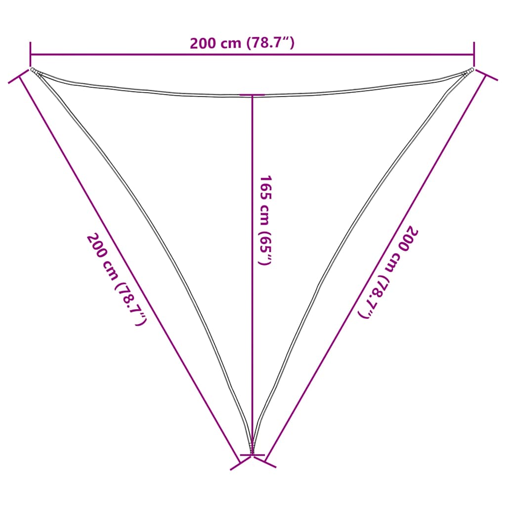 vidaXL Żagiel przeciwsłoneczny Taupe 2x2x2 m 100% poliester Oxford