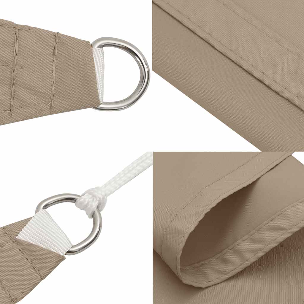 vidaXL Żagiel przeciwsłoneczny Taupe 7x5x5 m 100% poliester Oxford