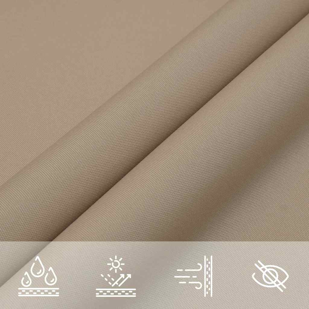 vidaXL Żagiel przeciwsłoneczny Taupe 7x5x5 m 100% poliester Oxford