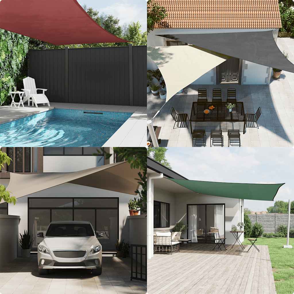 vidaXL Żagiel przeciwsłoneczny żółty 2x2x2 m 100% poliester Oxford