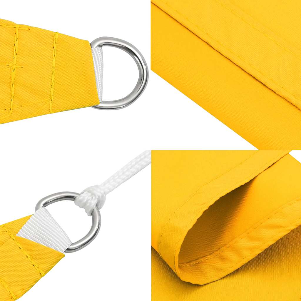 vidaXL Żagiel przeciwsłoneczny żółty 7x5x5 m 100% poliester Oxford