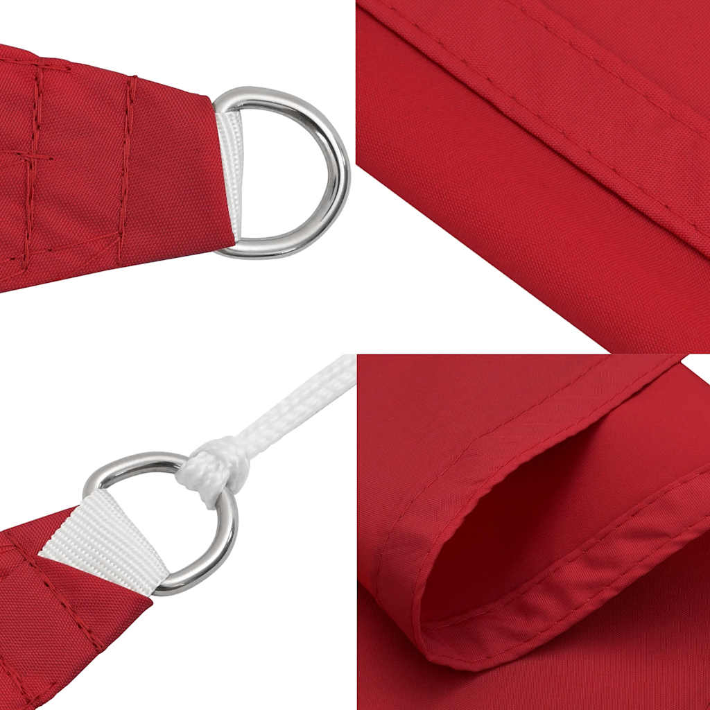 vidaXL Żagiel przeciwsłoneczny czerwony 2x2x2 m 100% poliester Oxford