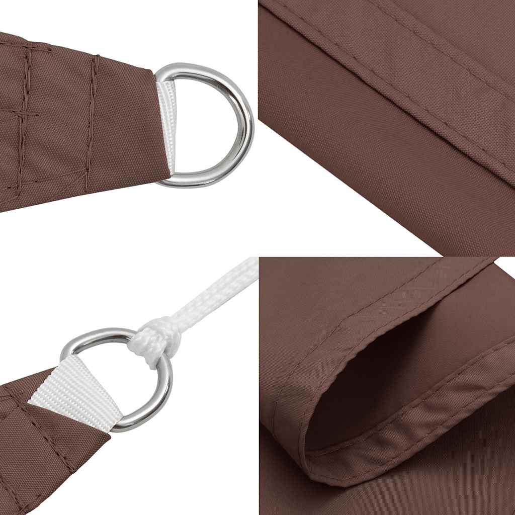 vidaXL Żagiel przeciwsłoneczny brązowy 7x5x5 m 100% poliester Oxford