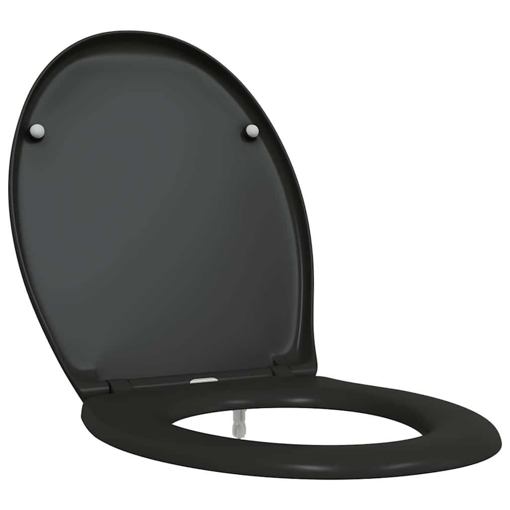 vidaXL Deska toaletowa Czarny 47 x 37 x 4 cm Duroplast