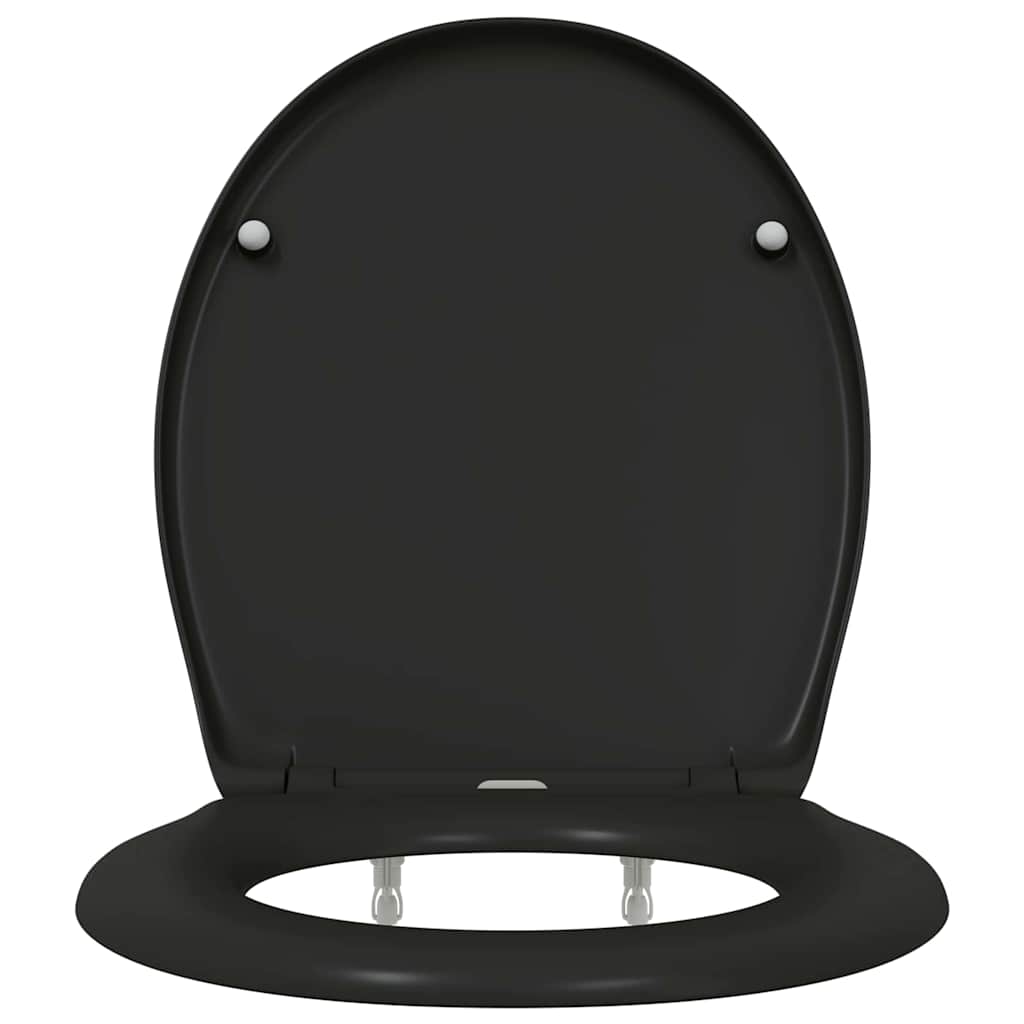vidaXL Deska toaletowa Czarny 47 x 37 x 4 cm Duroplast