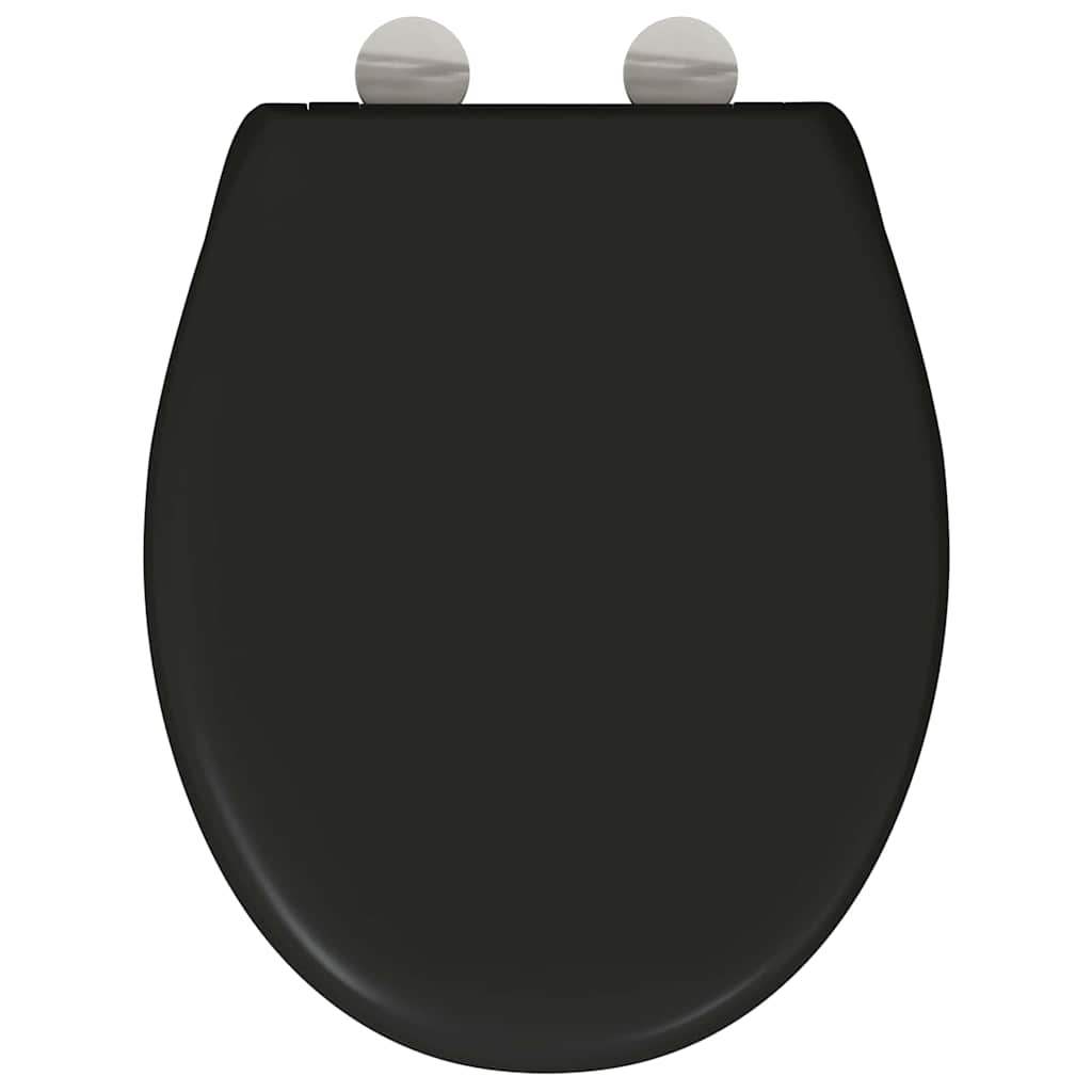 vidaXL Deska toaletowa Czarny 47 x 37 x 4 cm Duroplast