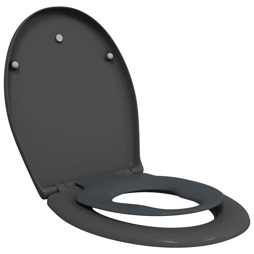 vidaXL Deska toaletowa Antracyt 47 x 37 x 4 cm Duroplast