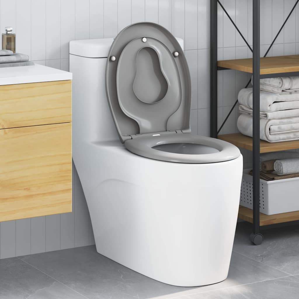 vidaXL Deska toaletowa Szary 47 x 37 x 4 cm Duroplast