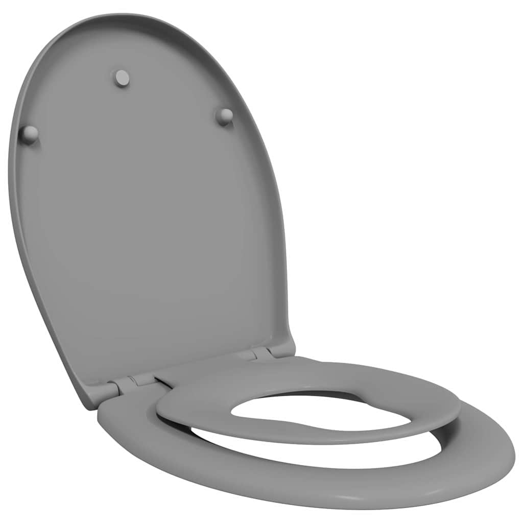 vidaXL Deska toaletowa Szary 47 x 37 x 4 cm Duroplast