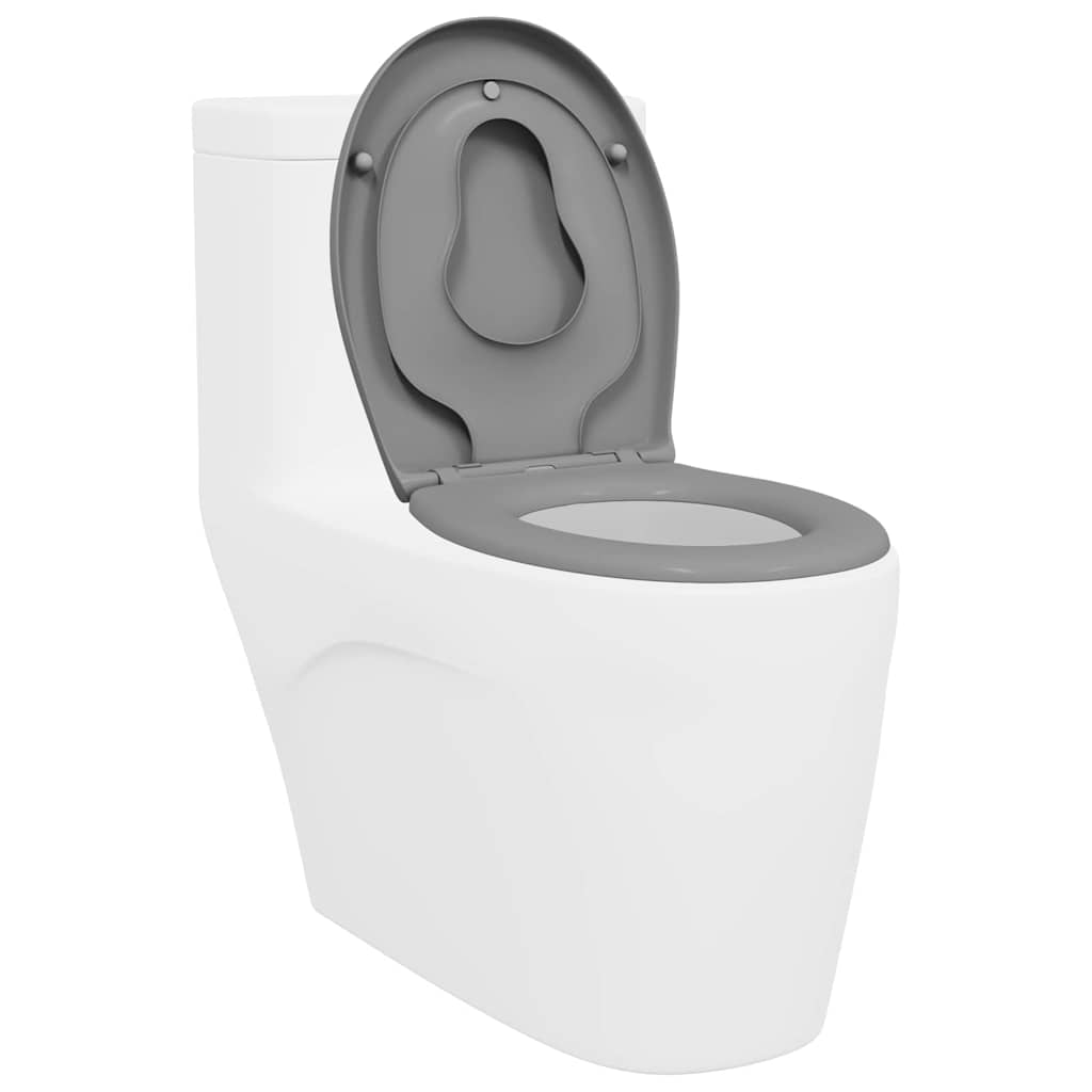 vidaXL Deska toaletowa Szary 47 x 37 x 4 cm Duroplast