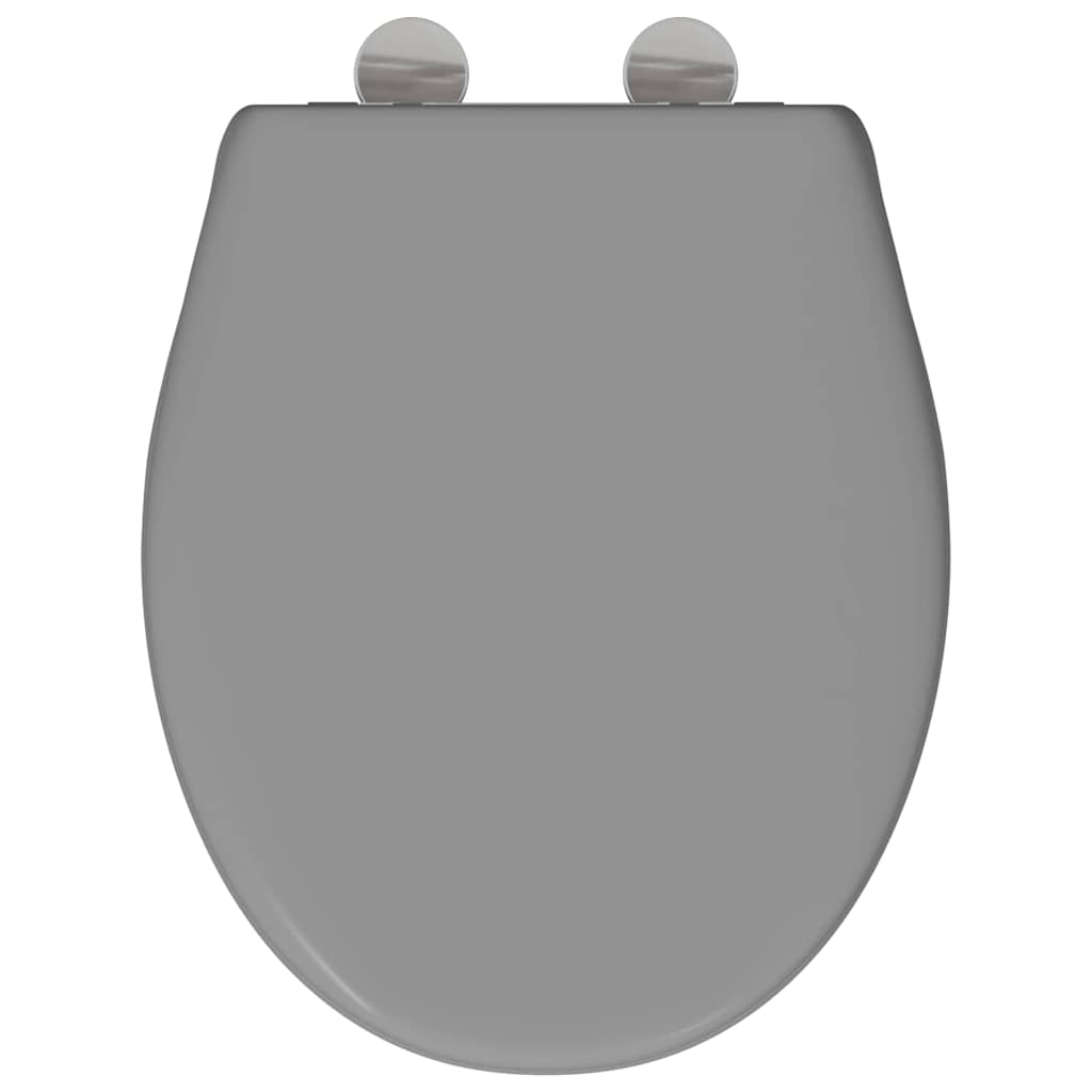 vidaXL Deska toaletowa Szary 47 x 37 x 4 cm Duroplast