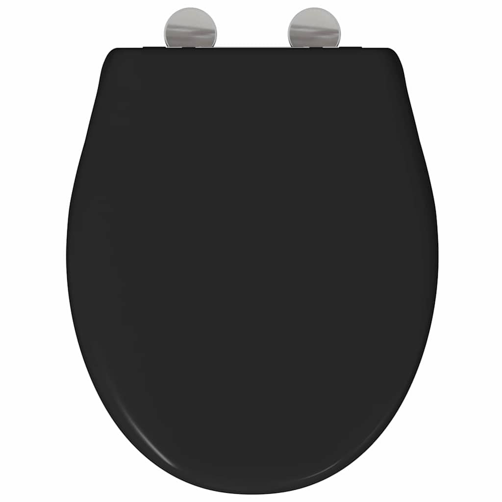vidaXL Deska toaletowa Czarny 47 x 37 x 4 cm Duroplast