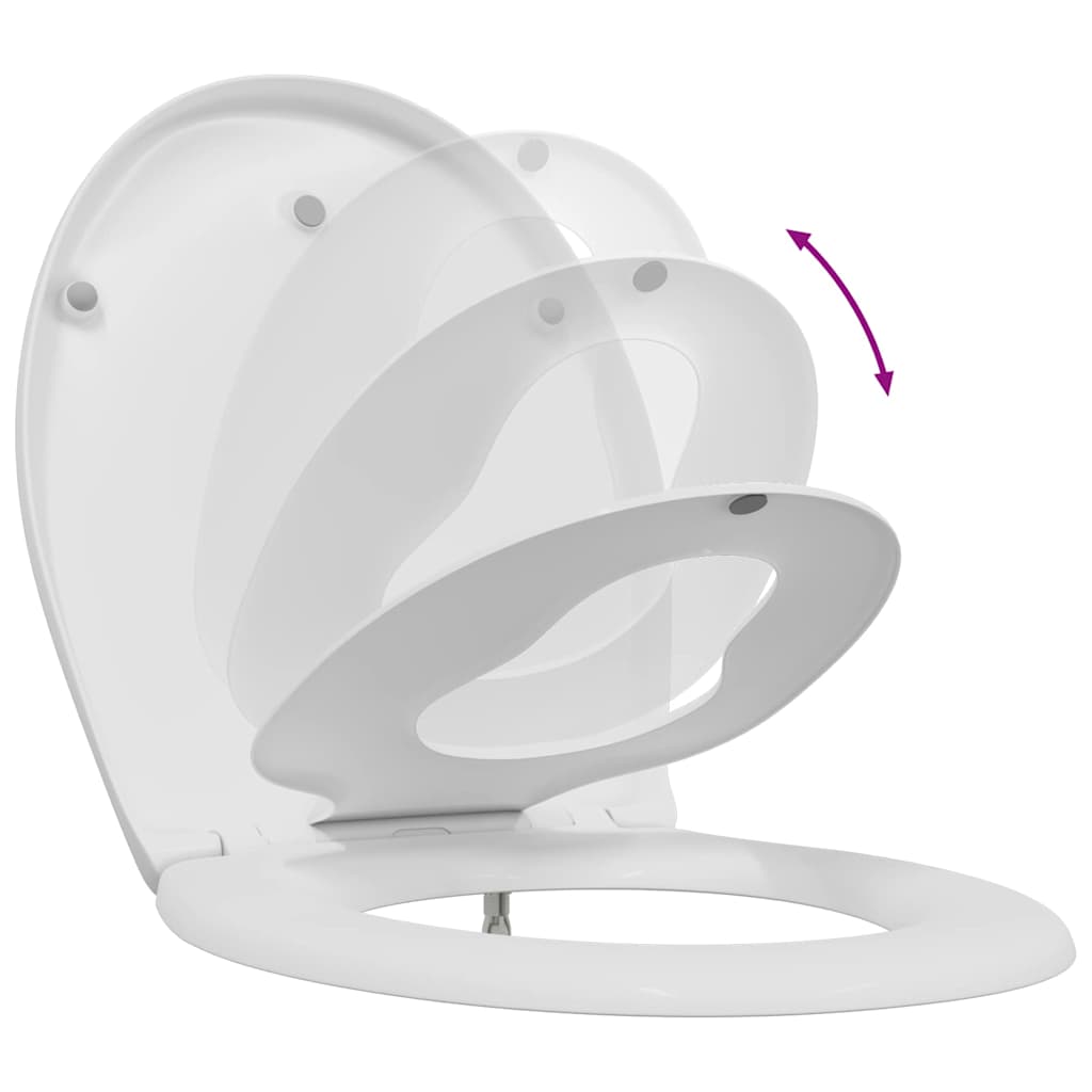 vidaXL Deska toaletowa Biały 47 x 37 x 4 cm Duroplast