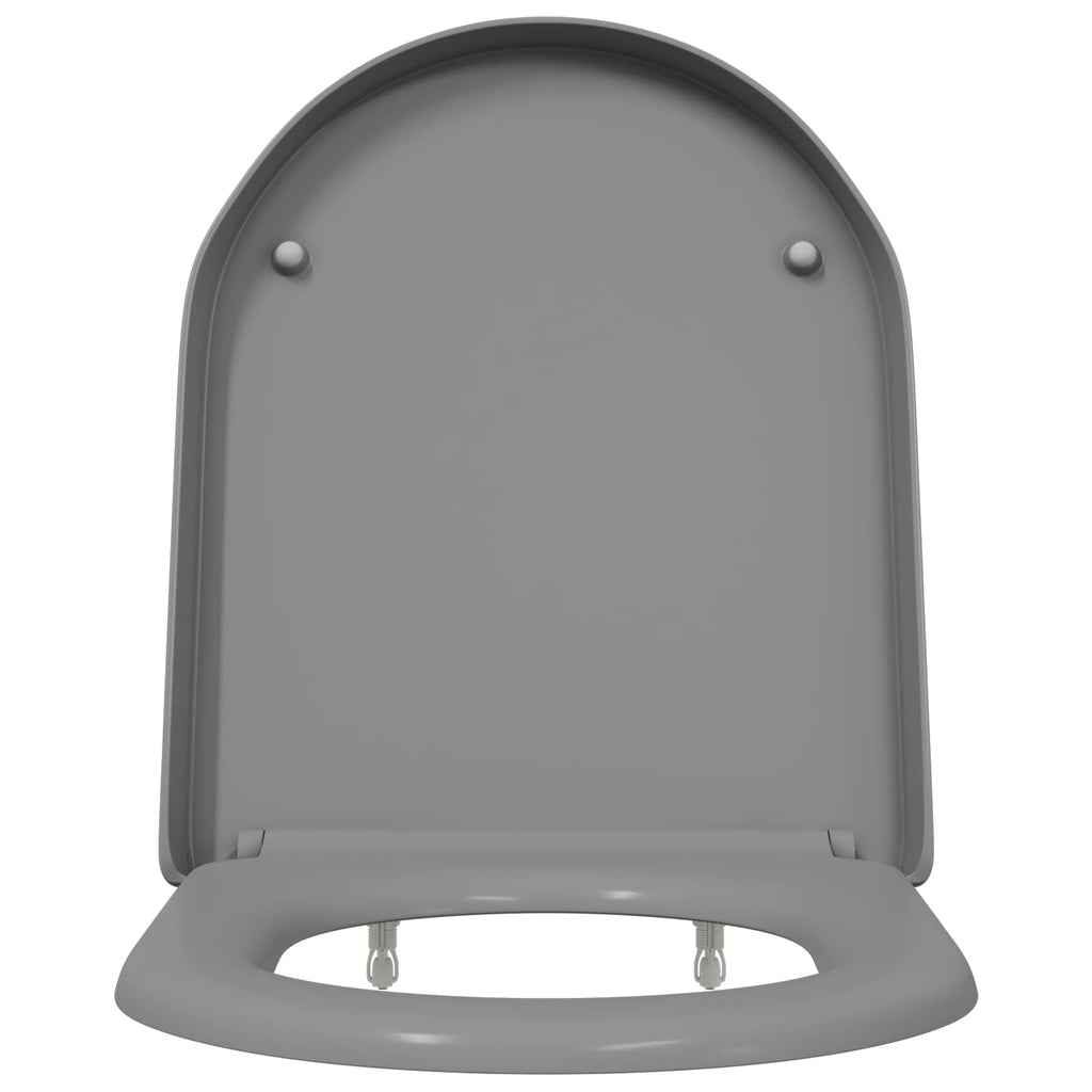vidaXL Deska toaletowa Szary 49 x 36 x 4 cm Duroplast