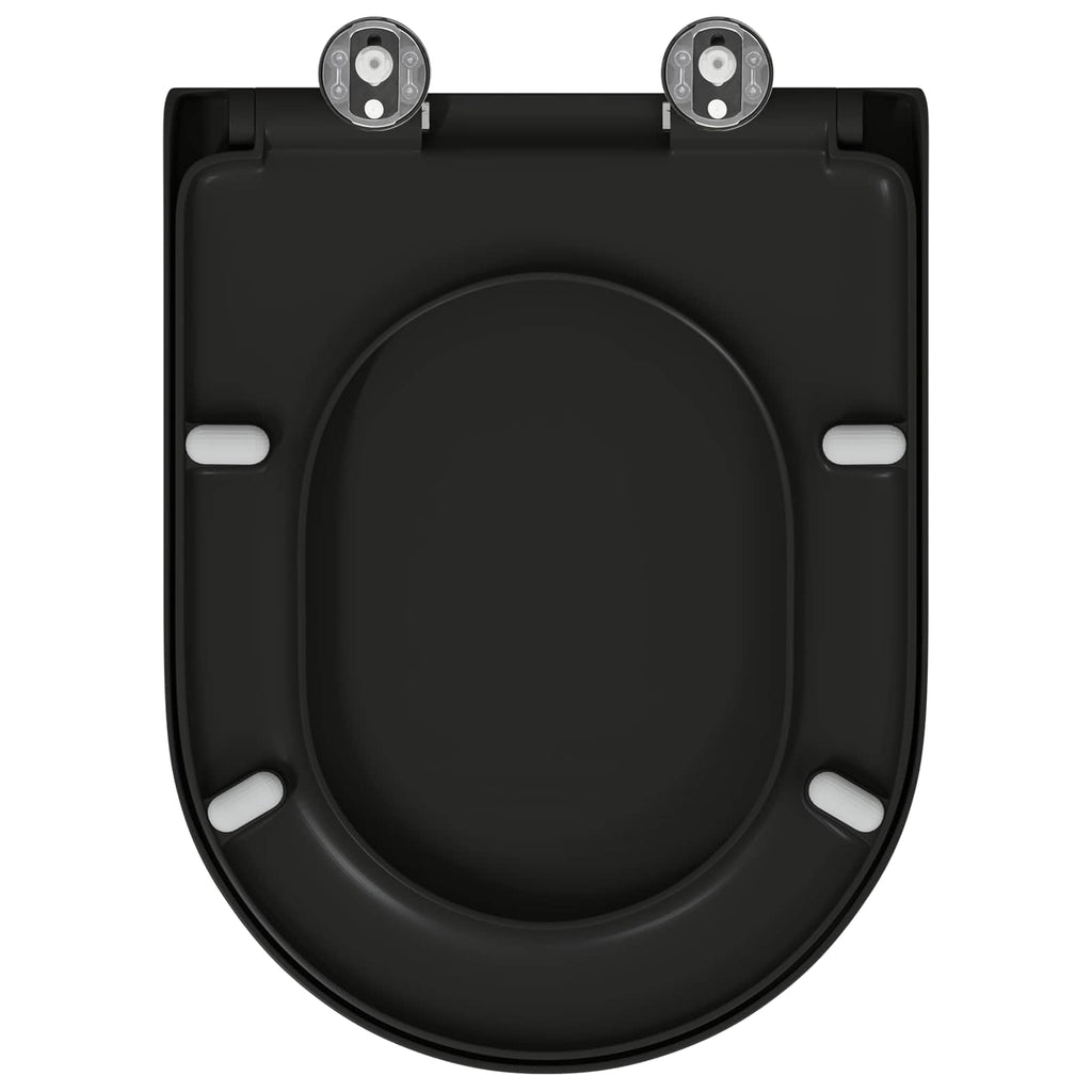vidaXL Deska toaletowa Czarny 49 x 36 x 4 cm Duroplast