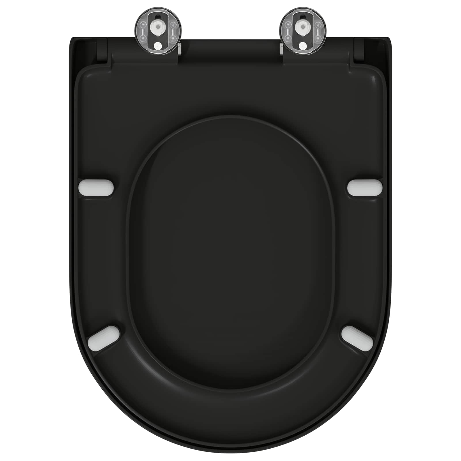 vidaXL Deska toaletowa Czarny 49 x 36 x 4 cm Duroplast