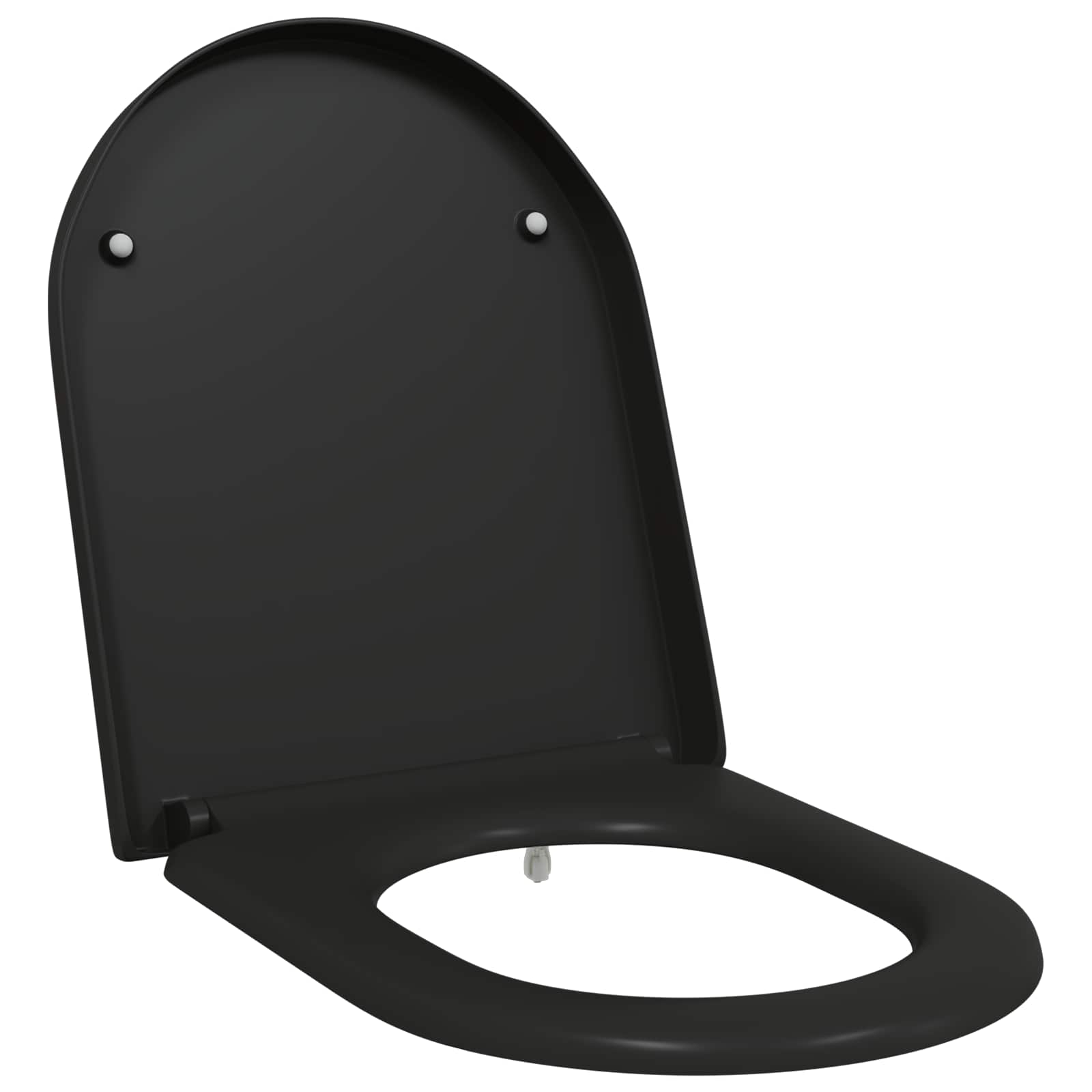 vidaXL Deska toaletowa Czarny 49 x 36 x 4 cm Duroplast