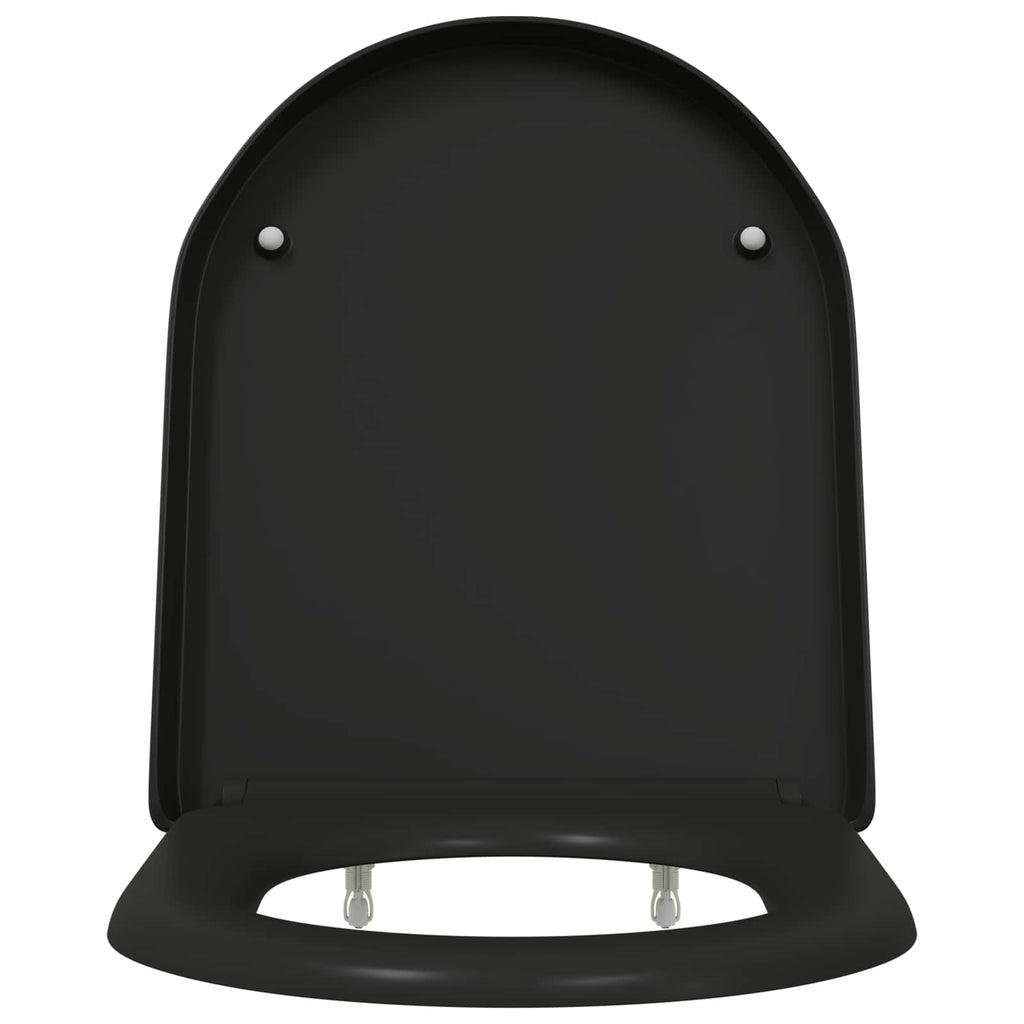vidaXL Deska toaletowa Czarny 49 x 36 x 4 cm Duroplast