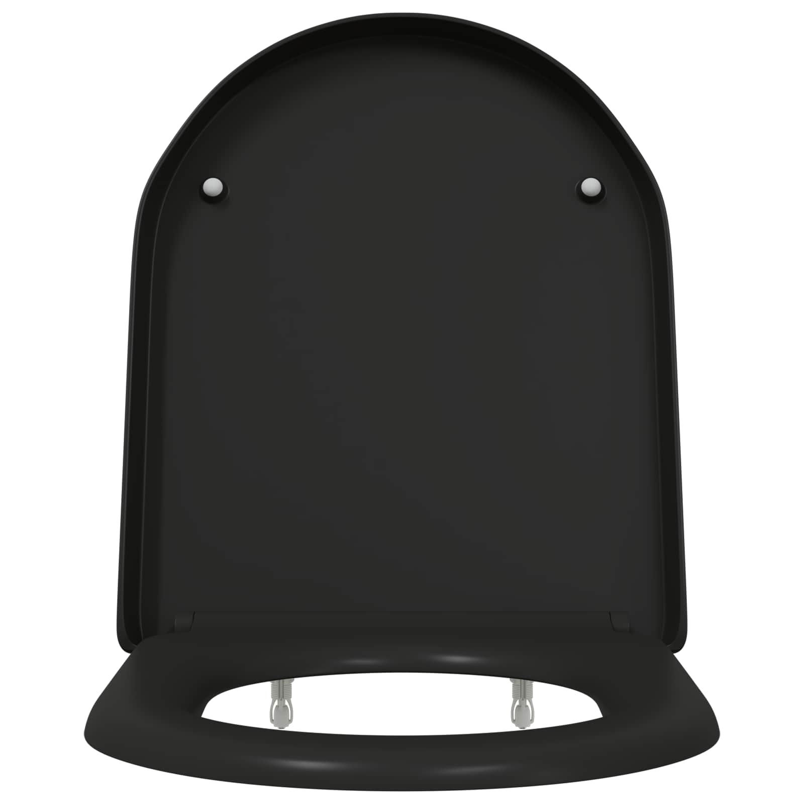 vidaXL Deska toaletowa Czarny 49 x 36 x 4 cm Duroplast