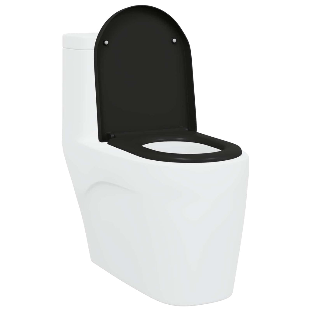 vidaXL Deska toaletowa Czarny 49 x 36 x 4 cm Duroplast