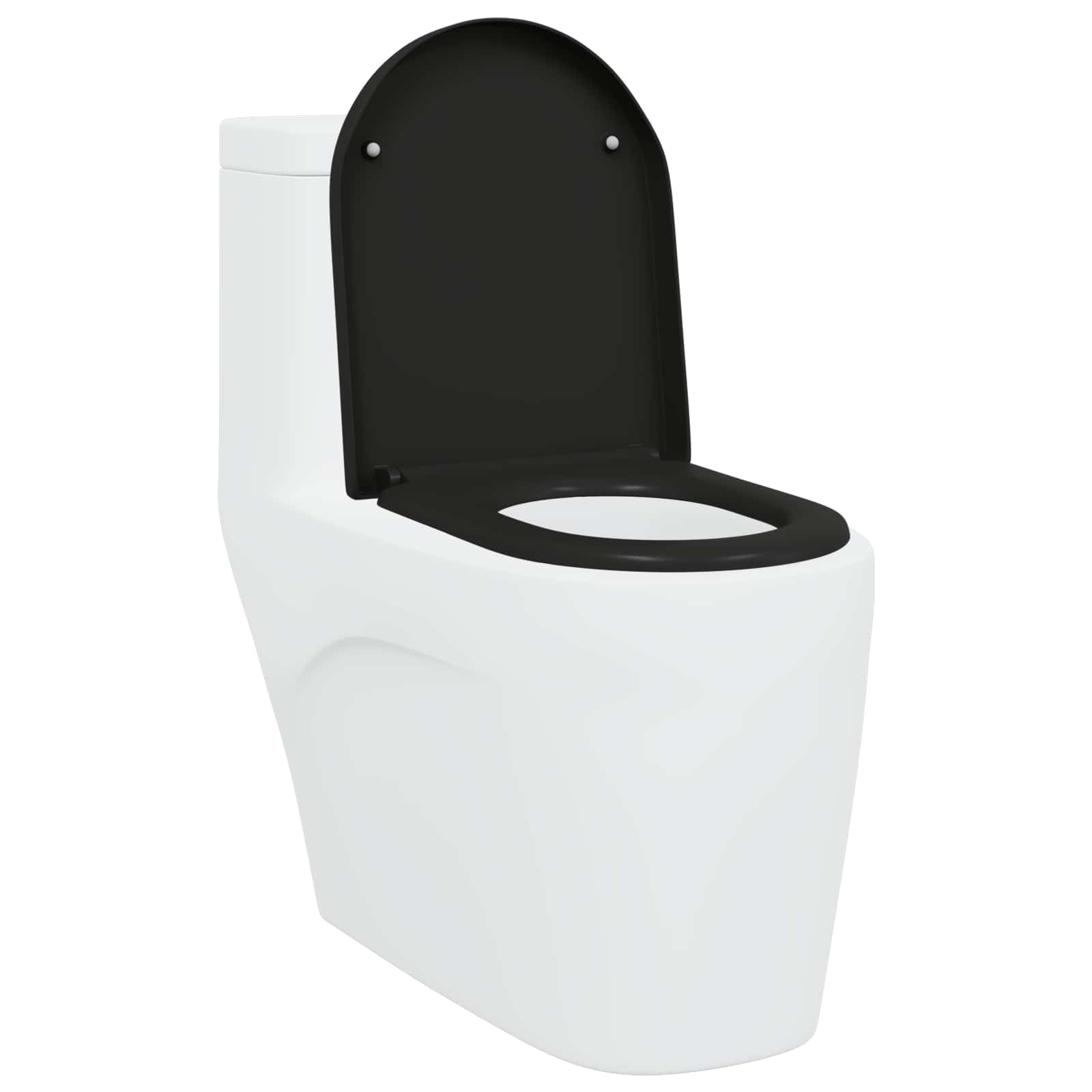 vidaXL Deska toaletowa Czarny 49 x 36 x 4 cm Duroplast