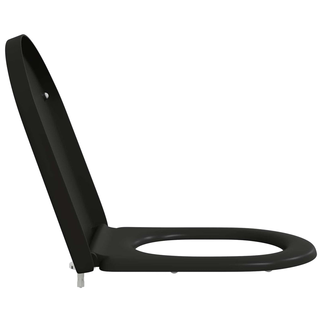 vidaXL Deska toaletowa Czarny 49 x 36 x 4 cm Duroplast